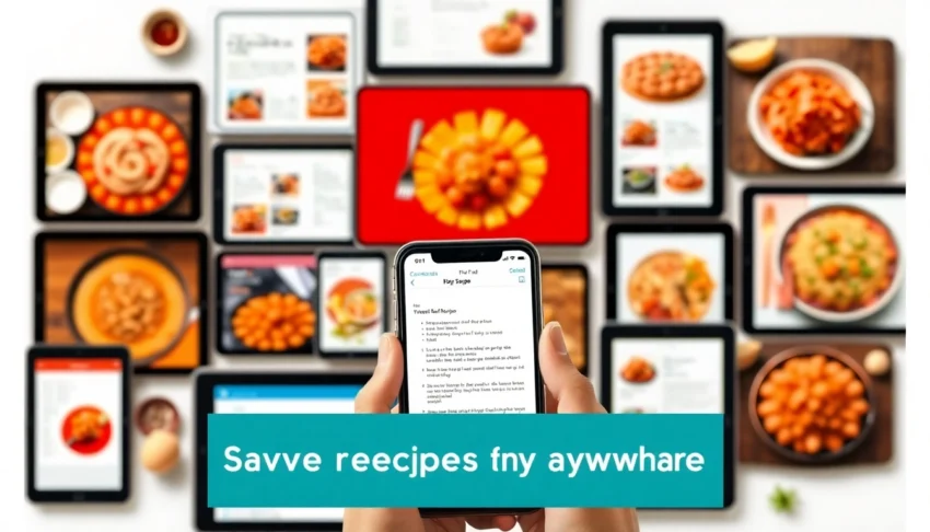 Save recipes from anywhere easily with a sleek, user-friendly app interface on various devices