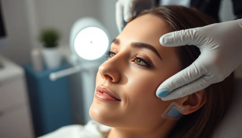 Fadenlifting Zürich: Non-invasive facial skin tightening performed in a modern clinic setting.