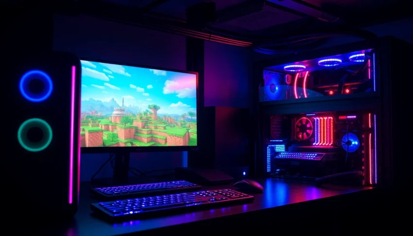 Reliable minecraft server host showcasing powerful hardware and fast SSD storage for seamless gaming experiences.