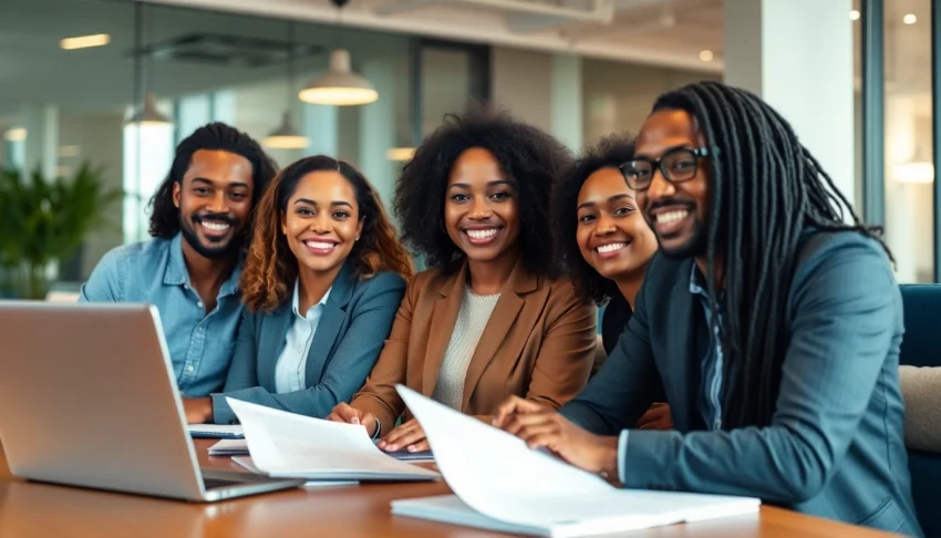 Jobs in MNC companies: diverse professionals participating in an interview for global corporate opportunities, showcasing career growth and diversity.