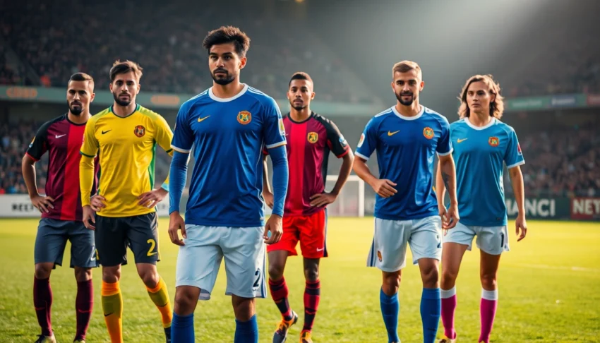 High-quality soccer uniforms featuring bold designs and performance fabrics for athletes and teams, highlighting durability and style.
