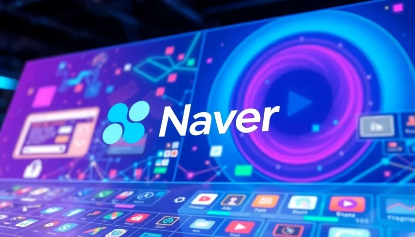 Naver logo displayed on a contemporary digital dashboard, symbolizing advanced online platform features and user engagement.