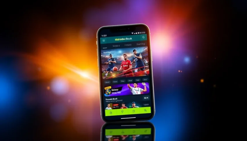 Mahadev Book online betting platform interface demonstrating sports betting and casino features, emphasizing trust and security for Indian users