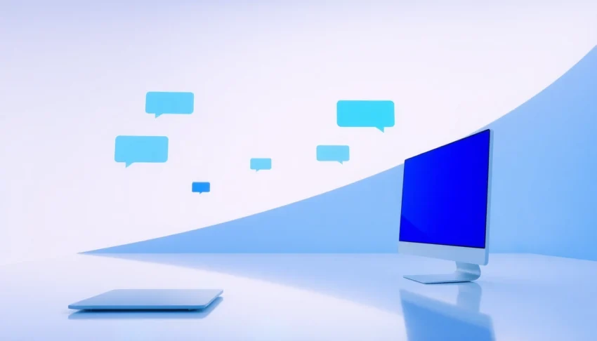 Engaging chat interface illustration demonstrating seamless online communication for users