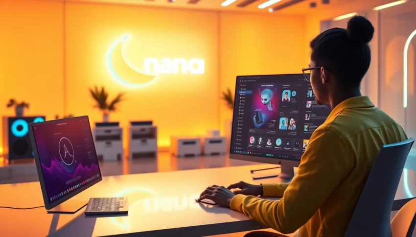 Professional designer editing images with Nano Banana AI for seamless creative results