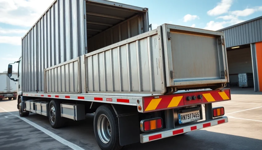 Professional Schrottabholung service in NRW with a truck collecting scrap metal efficiently