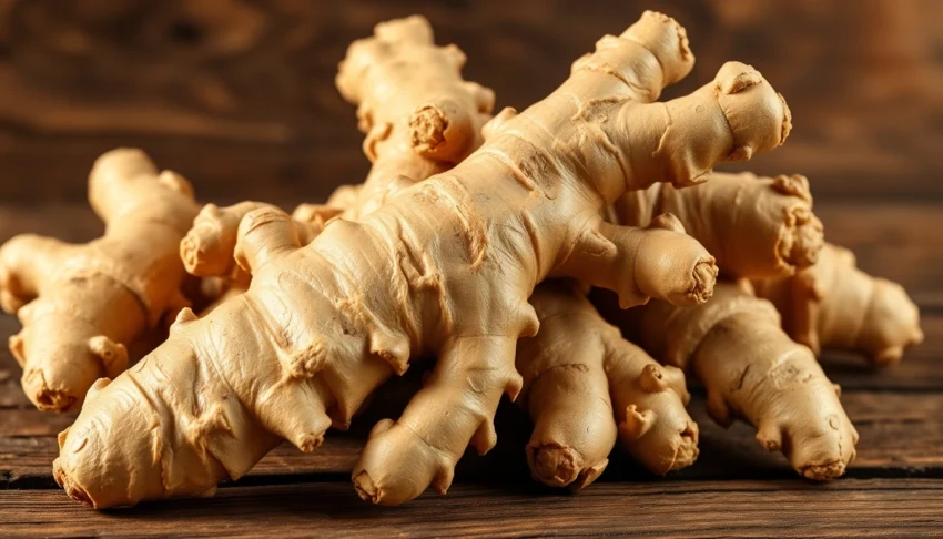 Premium dry ginger roots showcasing natural textures and earthy hues for culinary use and