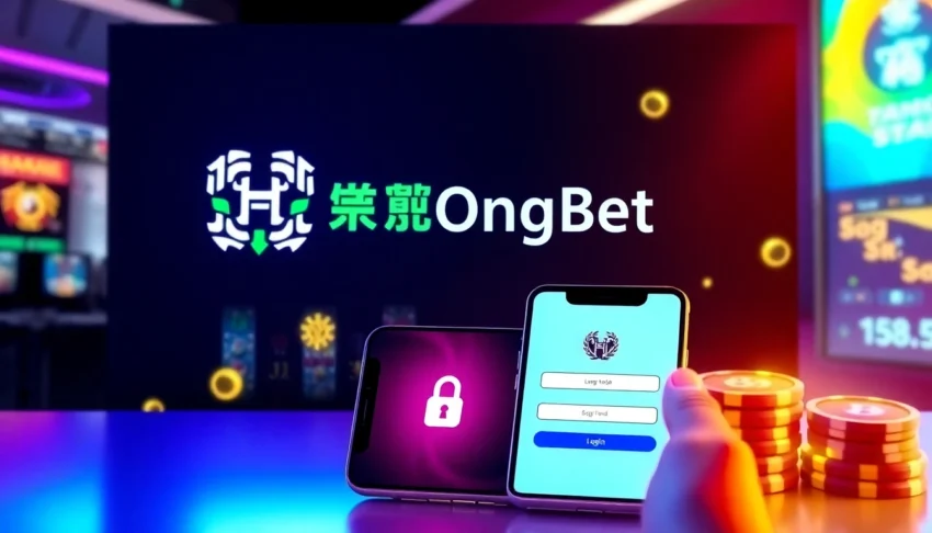 HengOngBet logo displayed on a mobile device with secure login icons, representing trusted