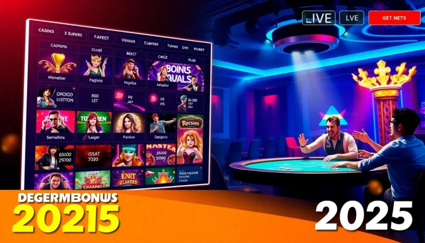 Professional illustration of a live casino setup highlighting deneme bonusu opportunities in