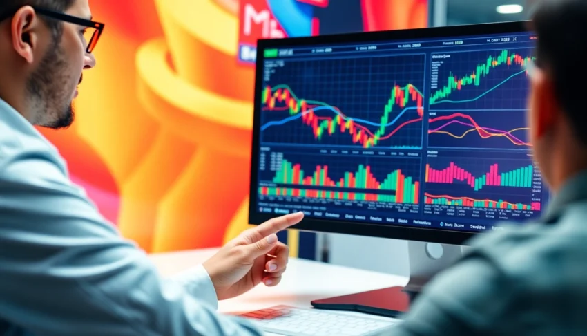 Trading view analysis with detailed charts and market data to inform financial decisions